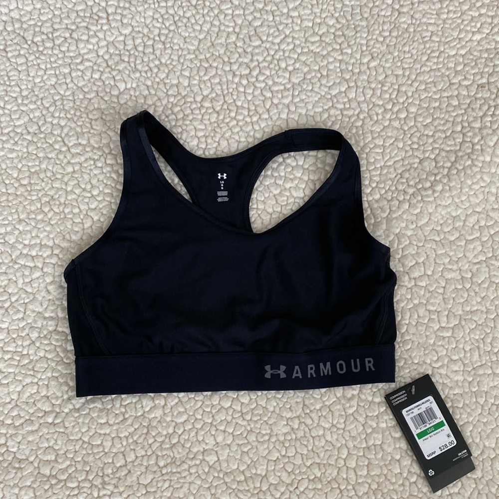 New Black Under Armour Sport Bra